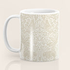 William Morris Brer Rabbit Linen Beige Vintage Pattern Coffee Mug Gallery Image 3