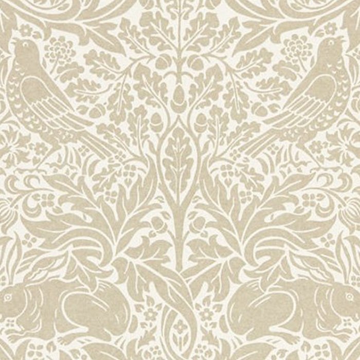 William Morris Brer Rabbit Linen Beige Vintage Pattern Coffee Mug Gallery Image 2