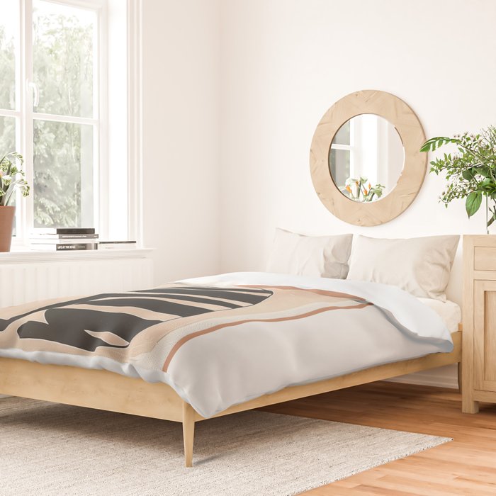 Black Cat with Bold Stripes Duvet Cover Gallery Image 2