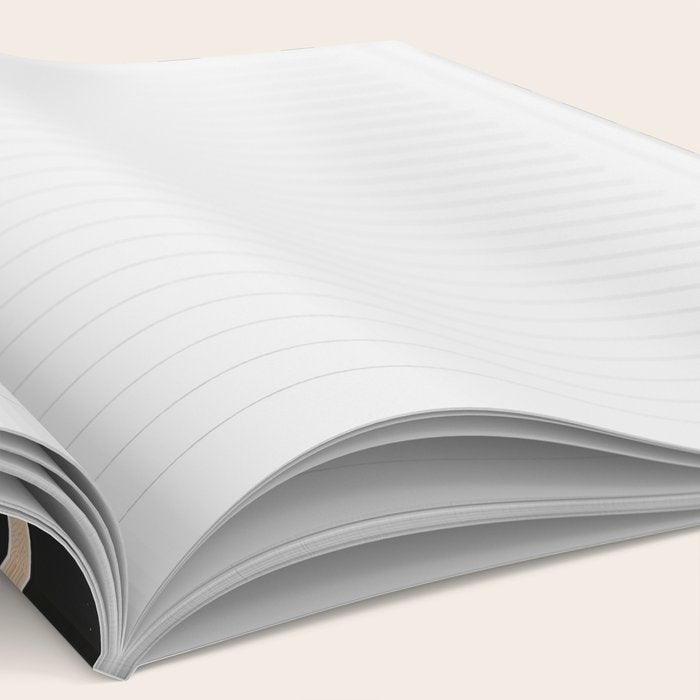 Black Cat with Bold Stripes Notebook Gallery Image 2