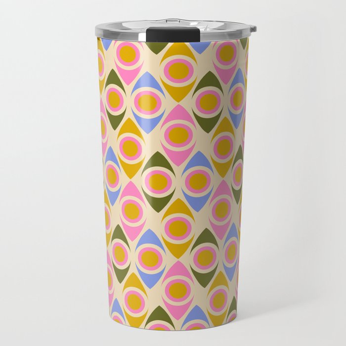 Mid century Modern Geo Pattern 1 Travel Mug Gallery Image 1