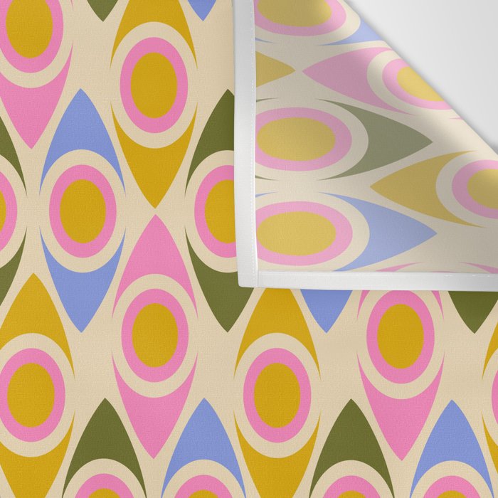 Mid century Modern Geo Pattern 1 Wall Tapestry Gallery Image 3