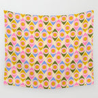 Mid century Modern Geo Pattern 1 Wall Tapestry Gallery Image 4