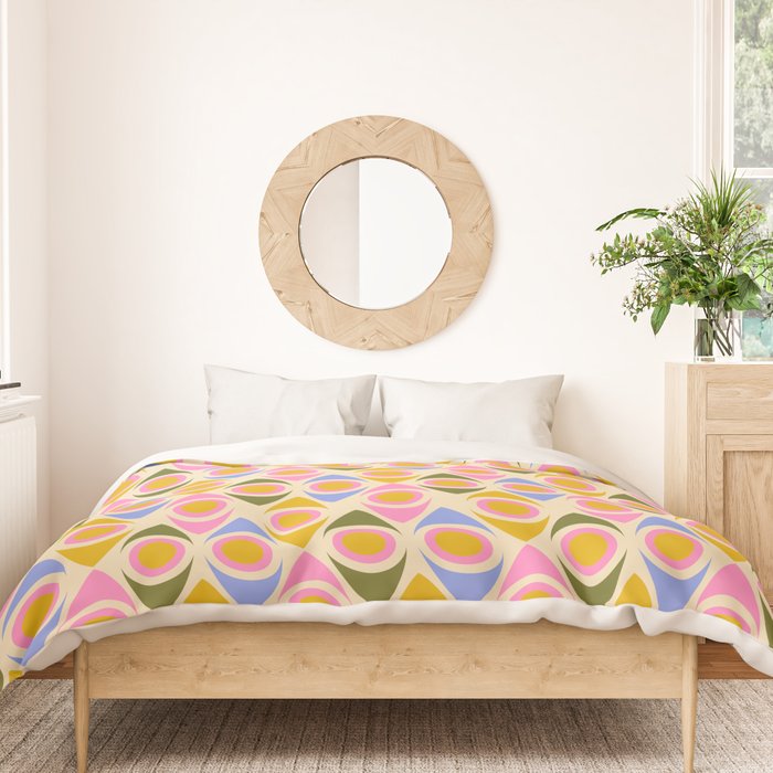 Mid century Modern Geo Pattern 1 Duvet Cover Gallery Image 3