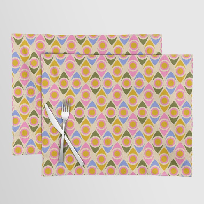Mid century Modern Geo Pattern 1 Placemat Gallery Image 1