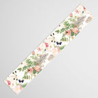 Vintage & Shabby Chic - Botanical Flower Roses Garden Table Runner Gallery Image 3