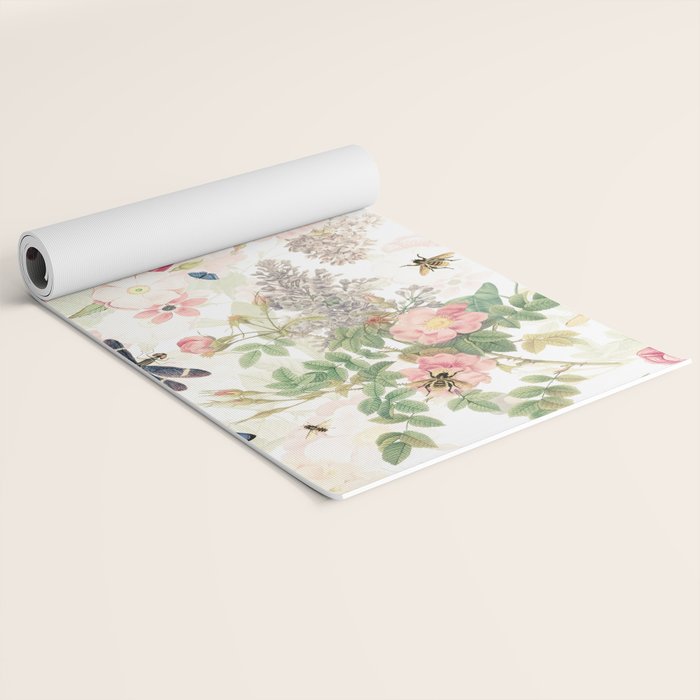 Vintage & Shabby Chic - Botanical Flower Roses Garden Yoga Mat Gallery Image 2