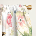 Vintage & Shabby Chic - Botanical Flower Roses Garden Window Curtain Gallery Image 2