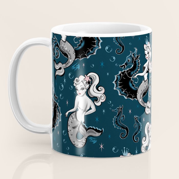Pearla the Mermaid Riding on a Seahorse Coffee Mug Gallery Image 3