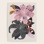 Lilies and butterflies insects Poster Gallery Image 4