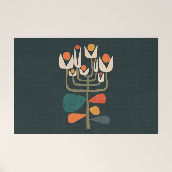 Retro botany Welcome Mat Gallery Image 1