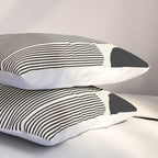 Abstraction_LINE_BLACK_DOT_VISUAL_ART_Minimlism_001A Pillow Sham Gallery Image 3