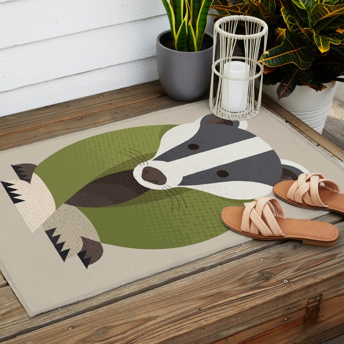 Whimsy Badger Outdoor Rug Gallery Image 2