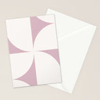 Bauhaus Mid Century Modern Geometric VIII Lilac Stationery Card Gallery Image 2
