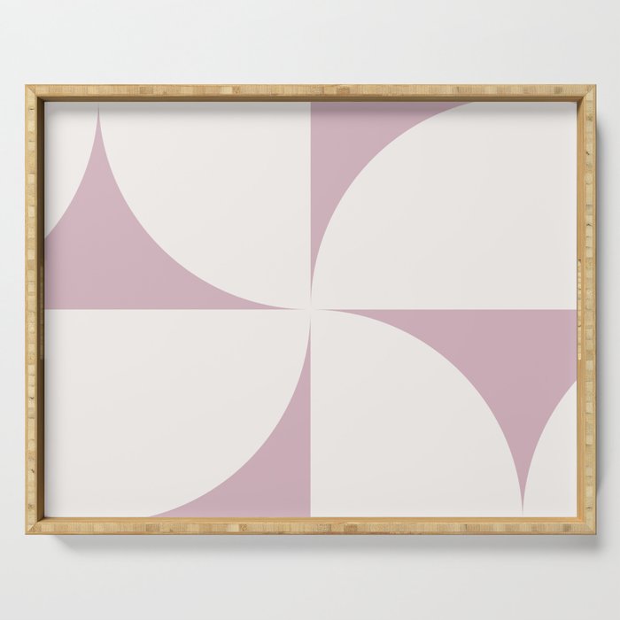 Bauhaus Mid Century Modern Geometric VIII Lilac Serving Tray Gallery Image 1