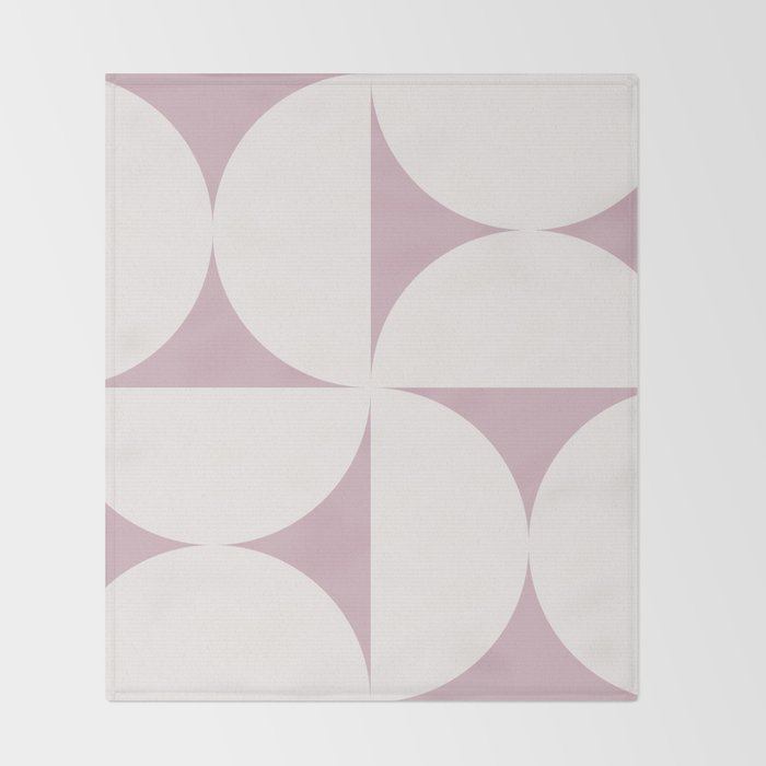 Bauhaus Mid Century Modern Geometric VIII Lilac Throw Blanket Gallery Image 2