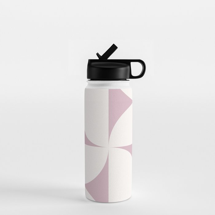 Bauhaus Mid Century Modern Geometric VIII Lilac Water Bottle Gallery Image 1
