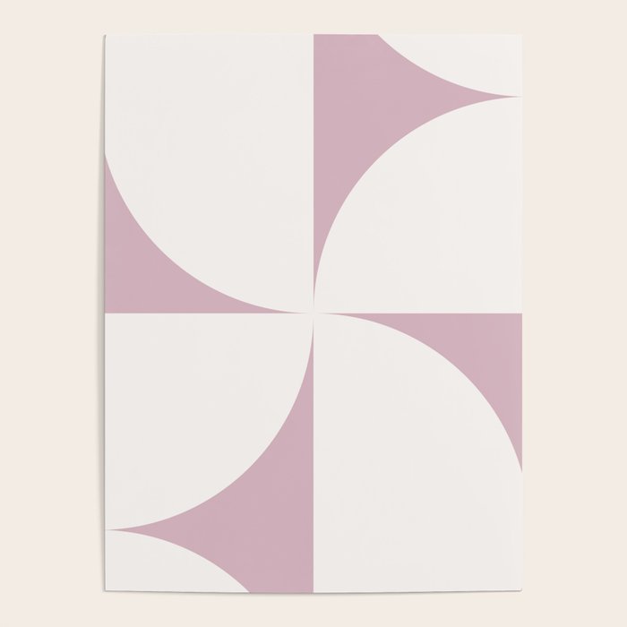 Bauhaus Mid Century Modern Geometric VIII Lilac Poster Gallery Image 4
