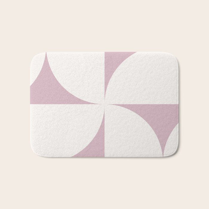 Bauhaus Mid Century Modern Geometric VIII Lilac Bath Mat Gallery Image 1