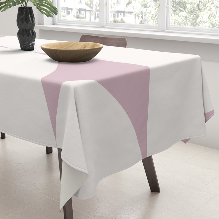 Bauhaus Mid Century Modern Geometric VIII Lilac Tablecloth Gallery Image 3
