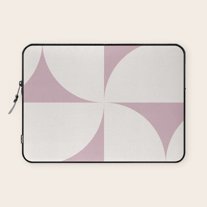 Bauhaus Mid Century Modern Geometric VIII Lilac Laptop Sleeve Gallery Image 1