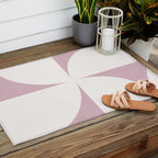 Bauhaus Mid Century Modern Geometric VIII Lilac Outdoor Rug Gallery Image 2