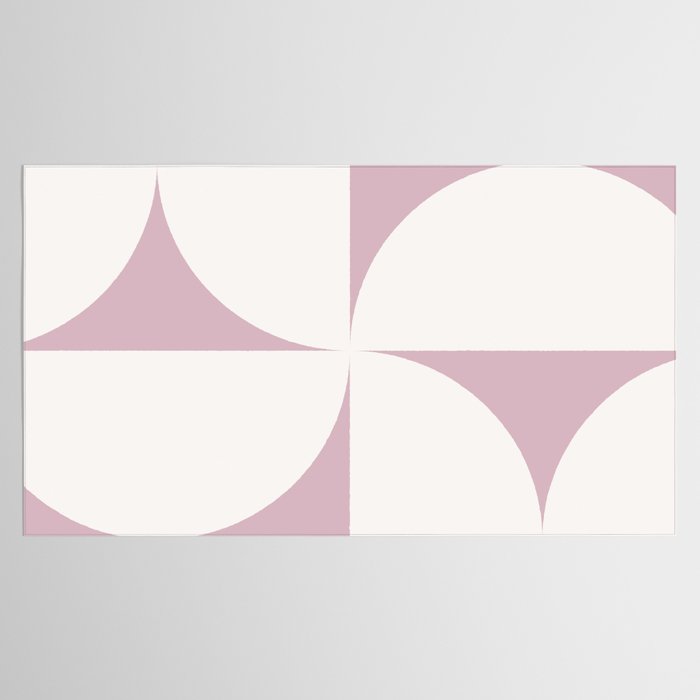 Bauhaus Mid Century Modern Geometric VIII Lilac Tablecloth Gallery Image 2