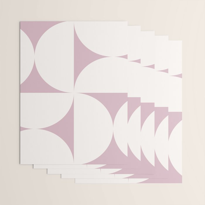 Bauhaus Mid Century Modern Geometric VIII Lilac Wrapping Paper Gallery Image 3