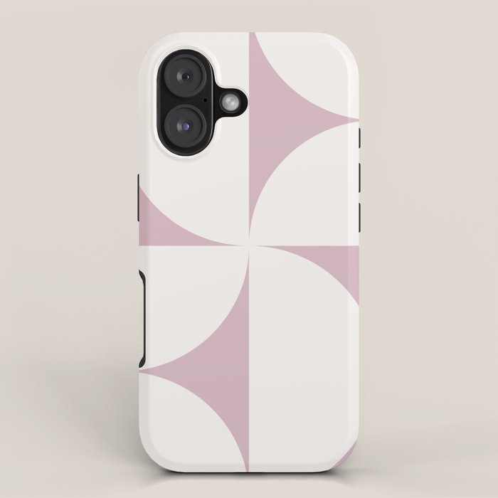 Bauhaus Mid Century Modern Geometric VIII Lilac iPhone Case Gallery Image 1