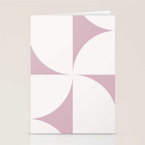 Bauhaus Mid Century Modern Geometric VIII Lilac Stationery Card Gallery Image 2
