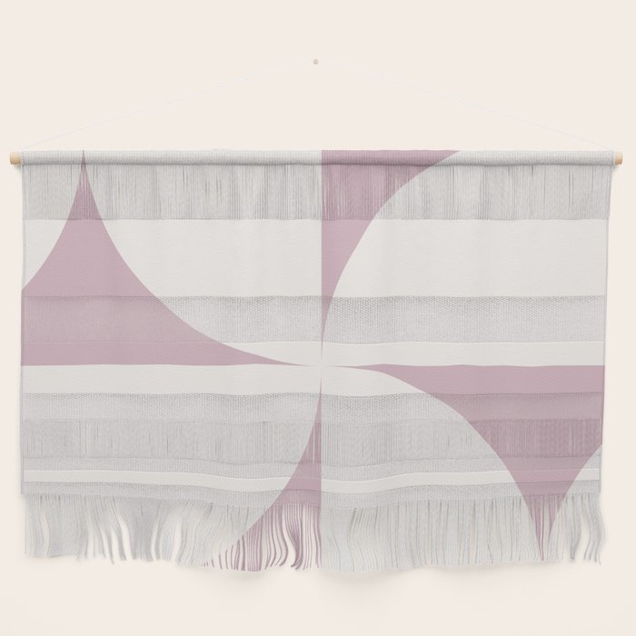 Bauhaus Mid Century Modern Geometric VIII Lilac Wall Hanging Gallery Image 1