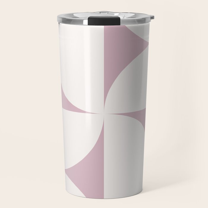 Bauhaus Mid Century Modern Geometric VIII Lilac Travel Mug Gallery Image 1