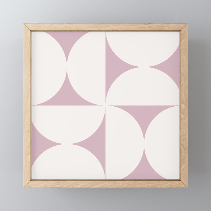 Bauhaus Mid Century Modern Geometric VIII Lilac Mini Art Print Gallery Image 1