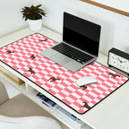 Pink Check Horses  Pattern Desk Mat Gallery Image 2