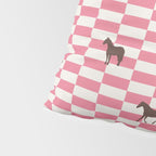 Pink Check Horses  Pattern Pillow Sham Gallery Image 4