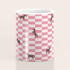 Pink Check Horses  Pattern Coffee Mug Gallery Image 4