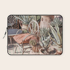 Tropical Rooftop In Marrakech Photo | Cactus Plants Boho Art Print | Morocco Travel Photography Laptop Sleeve Gallery Image 1