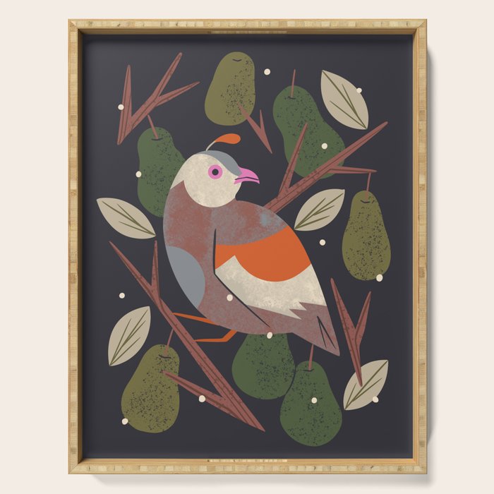 Partridge in a Pear Tree Serving Tray Gallery Image 1