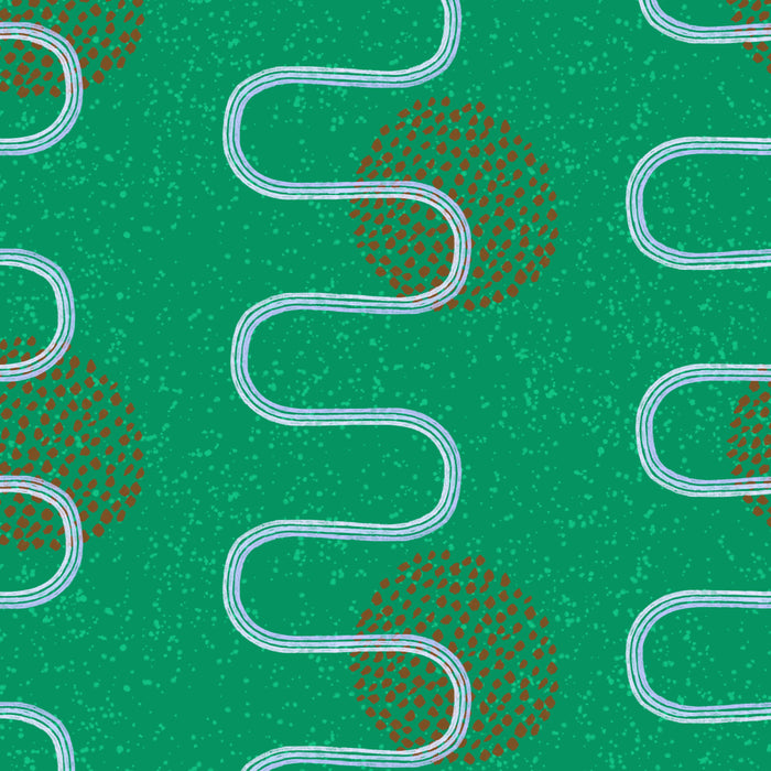 Abstract Fields in Forest Green & Brown Coffee Mug Gallery Image 2