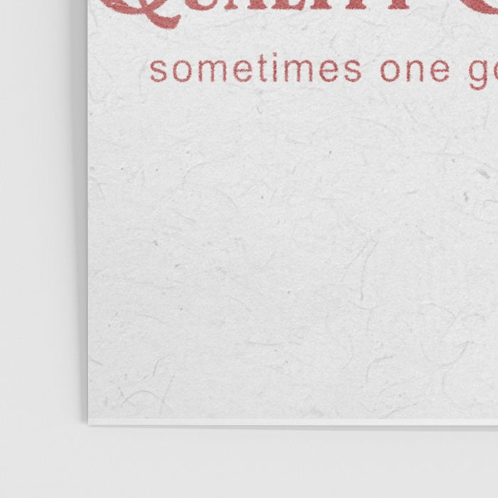 Quality over Quantity Poster Gallery Image 3