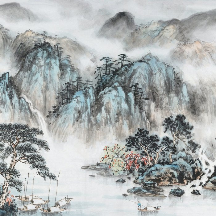 Enchanting Japanese Watercolor Ink Landscape Painting Coffee Mug Gallery Image 2