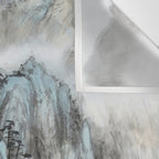 Enchanting Japanese Watercolor Ink Landscape Painting Wall Tapestry Gallery Image 3