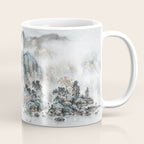 Enchanting Japanese Watercolor Ink Landscape Painting Coffee Mug Gallery Image 1