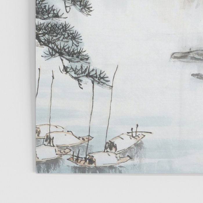 Enchanting Japanese Watercolor Ink Landscape Painting Poster Gallery Image 3