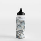 Enchanting Japanese Watercolor Ink Landscape Painting Water Bottle Gallery Image 3