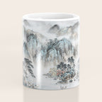 Enchanting Japanese Watercolor Ink Landscape Painting Coffee Mug Gallery Image 4