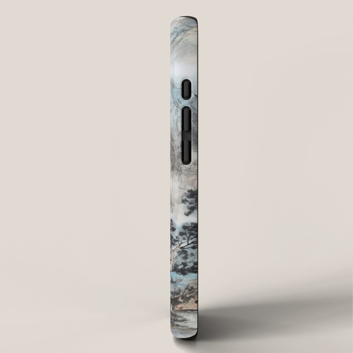 Enchanting Japanese Watercolor Ink Landscape Painting iPhone Case Gallery Image 2