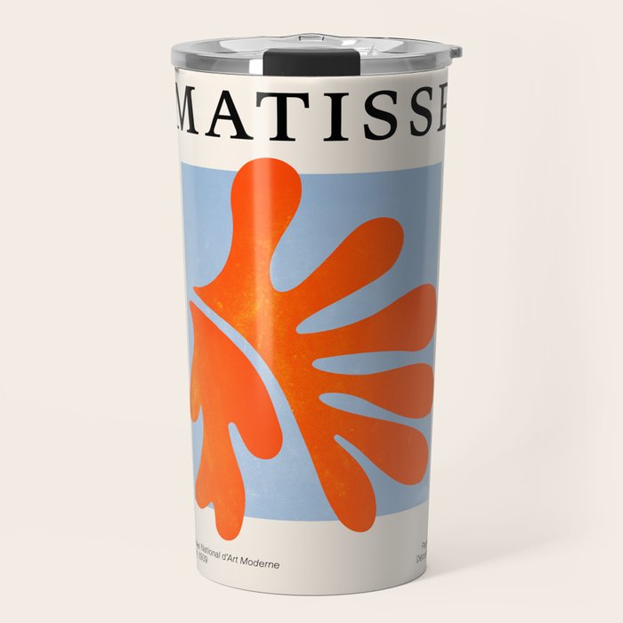 Red Coral Leaf: Matisse Paper Cutouts II Travel Mug Gallery Image 1
