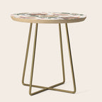 Hand Painted Peony Florals Side Table Gallery Image 1