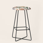 Hand Painted Peony Florals Stool Gallery Image 1